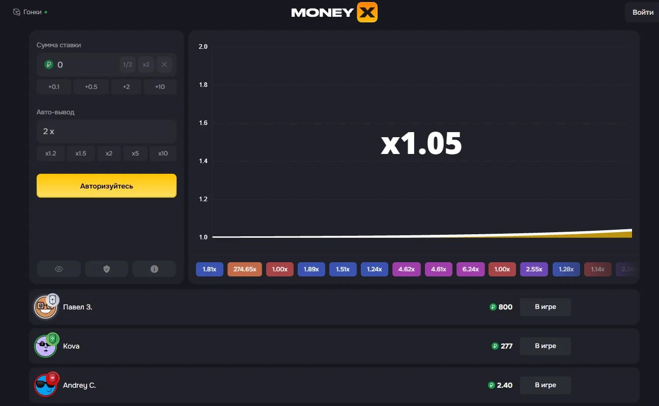 Быстрые игры Money X Originals